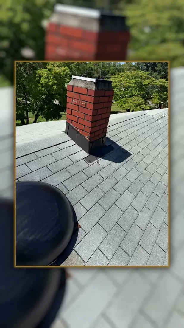 Finished roof and reflashed chimney