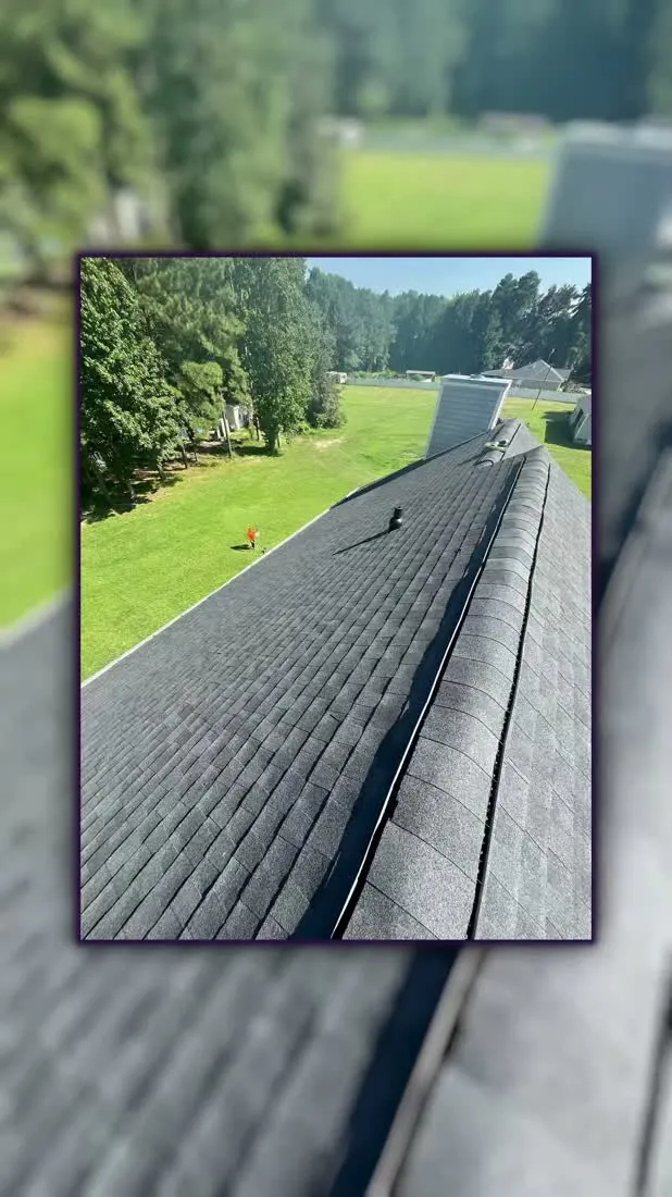 Finished roof, full ridge run