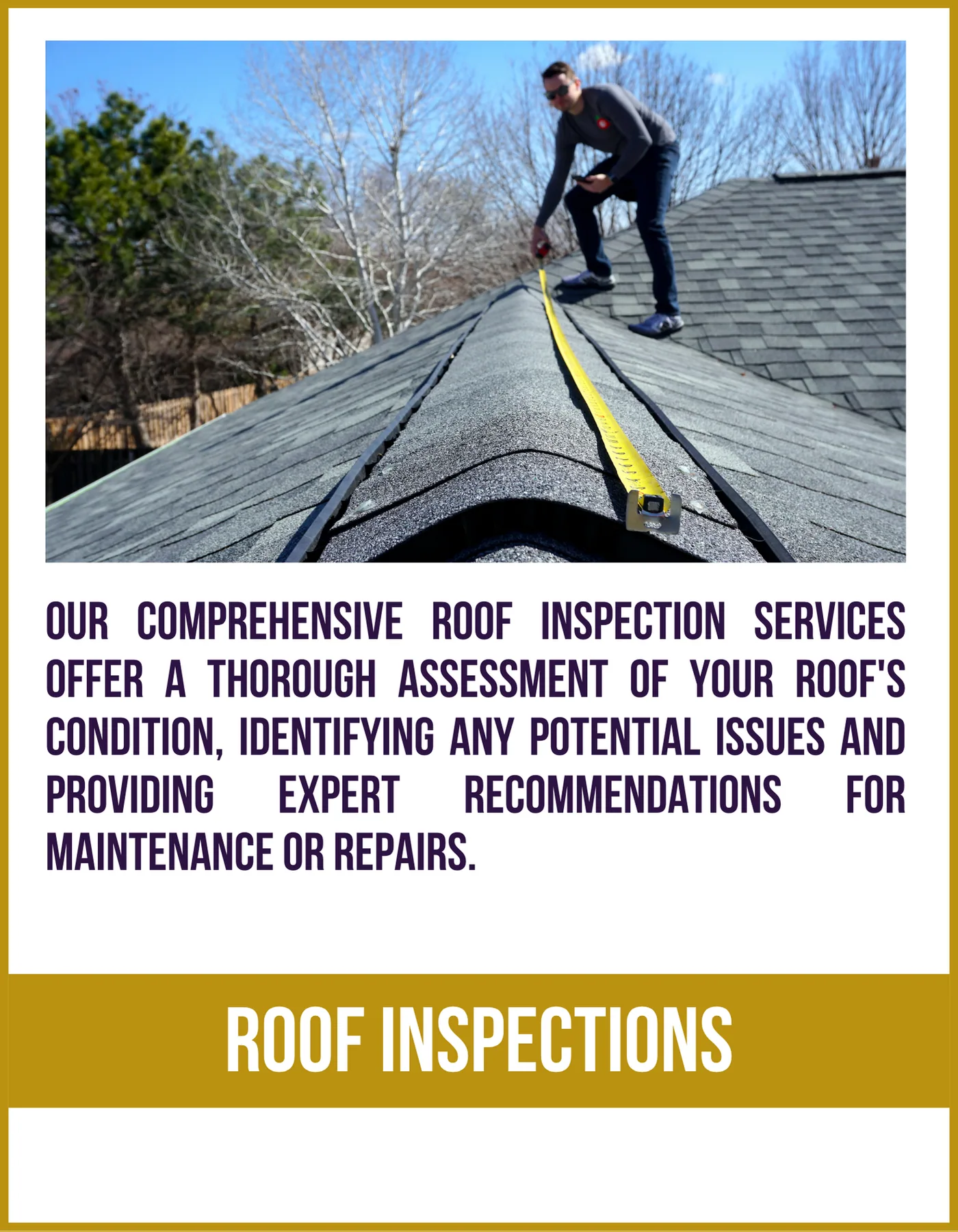 Roof inspection by Lamar Homes Roofing